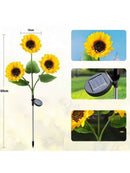 1PC Solar Powered Sunflower Light Outdoor Waterproof LED Ground Insert Lawn Lamp for Garden Lawn Courtyard Decoration